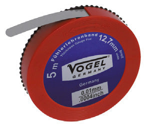 F hlerlehrenband in Kst.-Dose5000x12,7mm, 0,09 mm