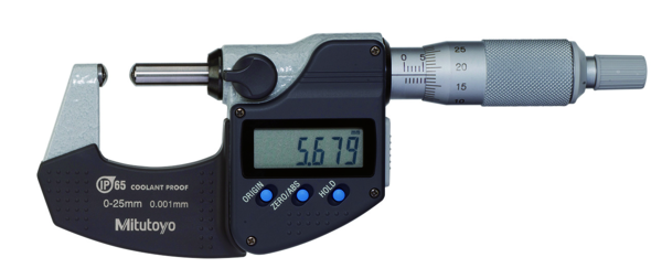 Mitutoyo Digitális Csőmérő Mikrométer 0-25mm Gömbölyű USB (395-271-30)