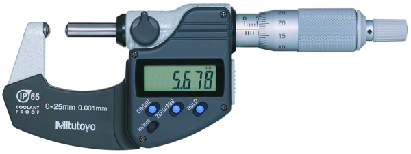 Mitutoyo - Digital Tube Mic,,Sph, Anvil/Spindle