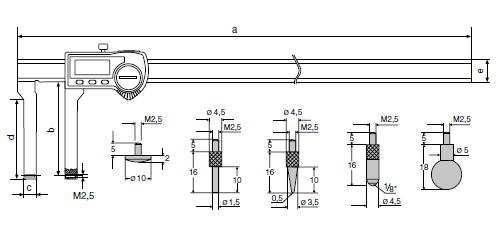 MAHR 4112723 MarCal 18 EWR-V Digitális univerzális tolómérő 0 –500