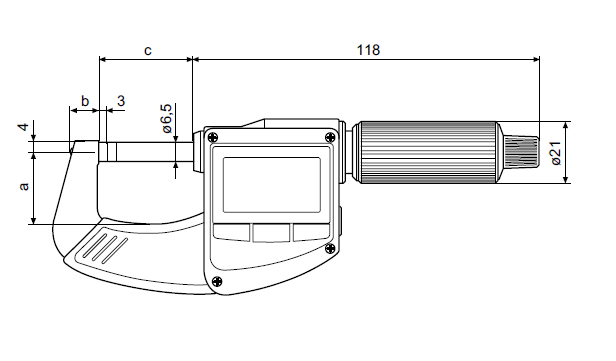 MAHR 4157013 Micromar 40 EWRi Digitális kengyeles mikrométer 50-75 mm