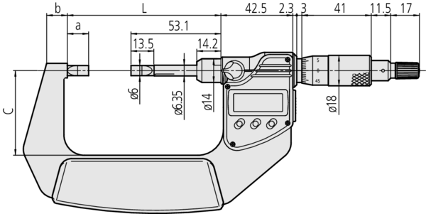 Mitutoyo - Digital Blade Micrometer, Type B