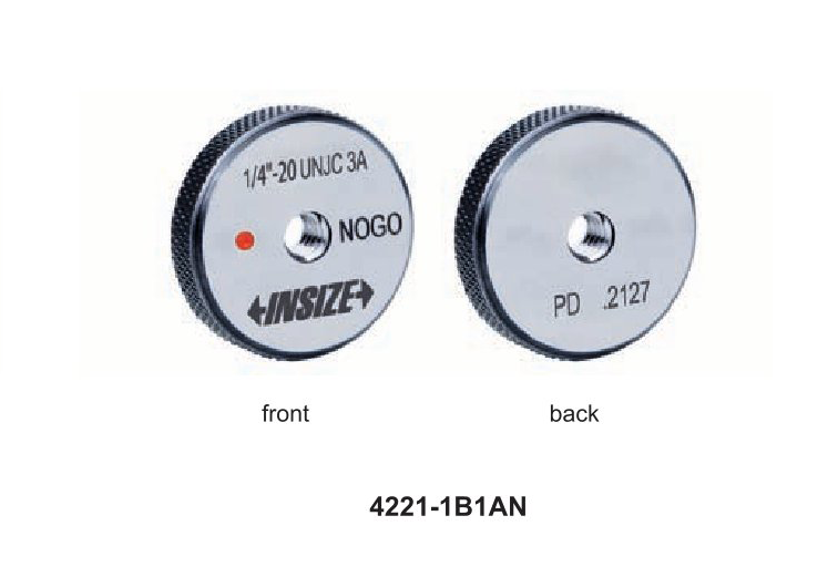 INSIZE 4121-61N ; Amerikai szabványú nem megy oldalú gyűrűs menetidomszer 6-32 UNC