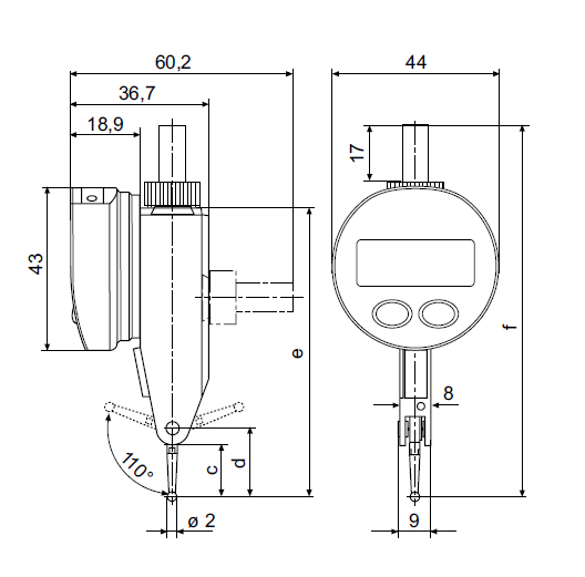 MAHR 4305120 MarTest 800 EW Digitális szögtapintó