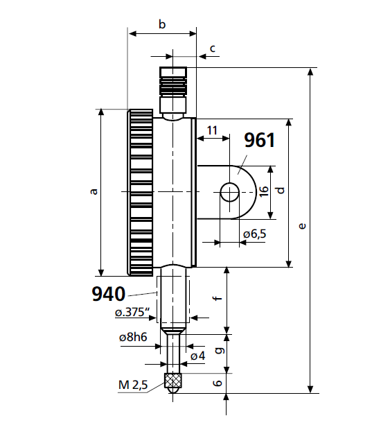 MAHR 4317000 MarCator 810 SB mechanikus mérőóra