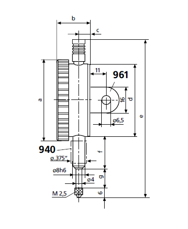 Mahr 810 SV mech. mérőóra, skálaosztásért. 0,01 mm mérést. 40 mm 810 S / 810 A / 810 AT / 810 SV / 810 AU