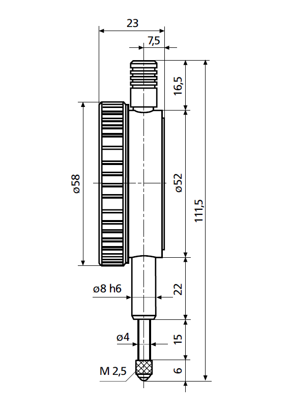 MAHR 4331000 MarCator 810 AX mechanikus mérőóra