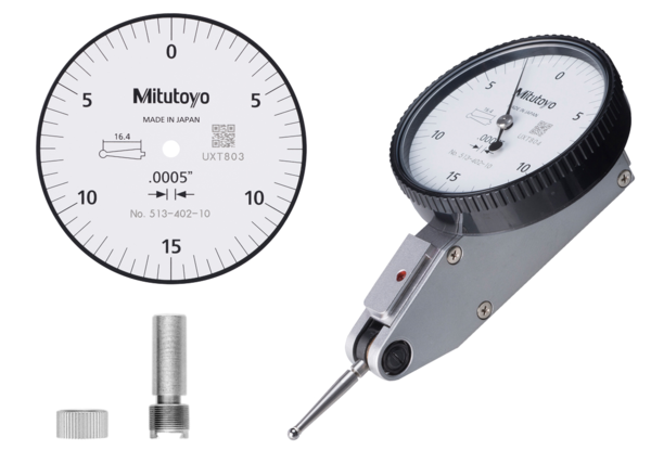 Mitutoyo -  513-402-10E Dial Test Indicator, Horizontal Type 0,03", 0,0005", 9,52mm Stem