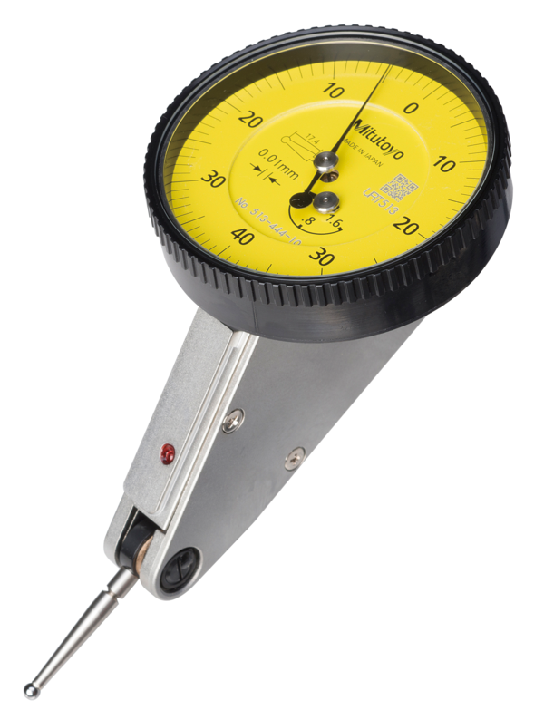 Mitutoyo -  513-444-10A Dial Test Indicator, Horiz. 20° Face 1,6mm, 0mm, 4/8mm Stem