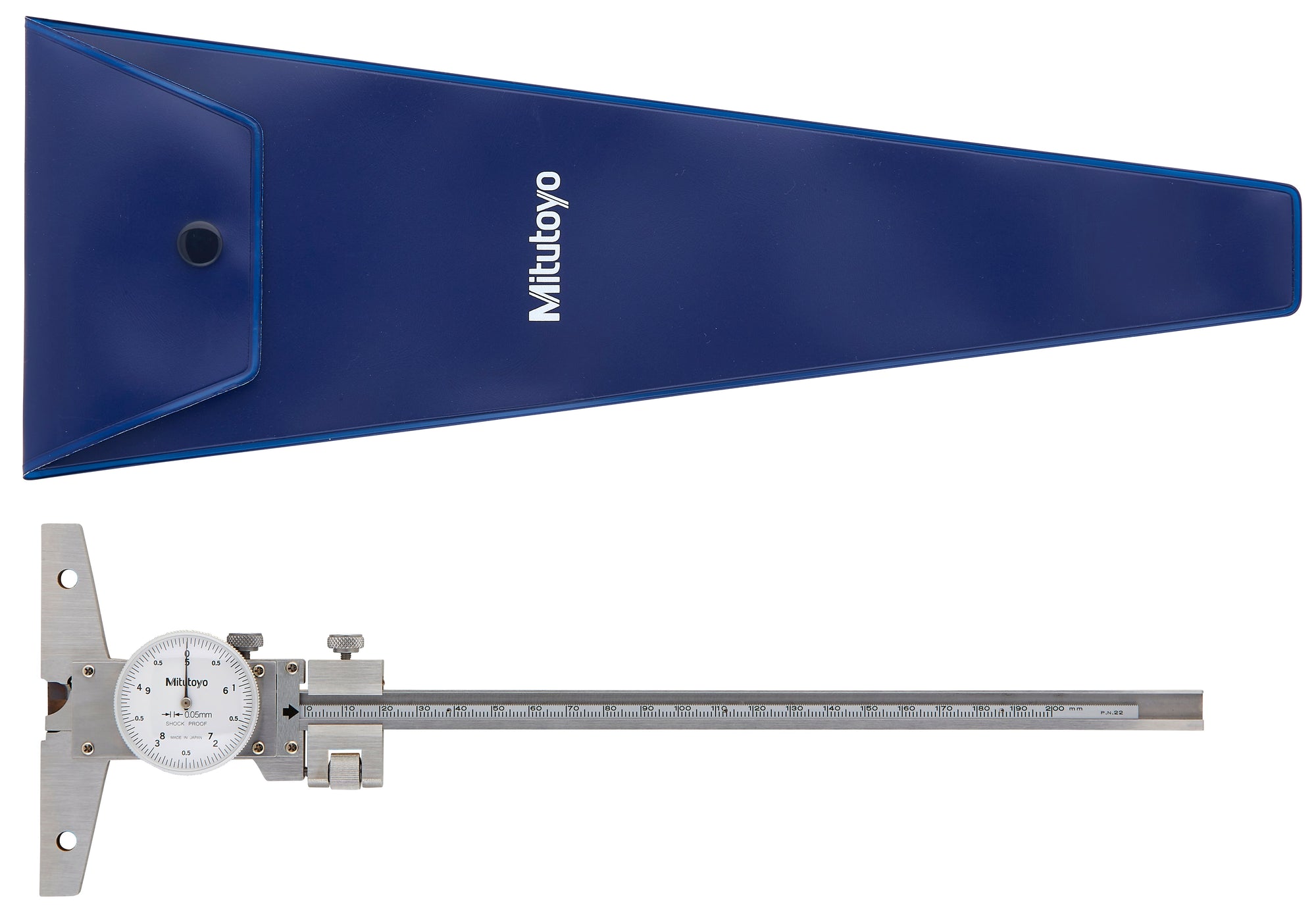 MITUTOYO 527-302-50 Dial Depth Gauge 0-200mm, 0,05mm, Fine adjustment