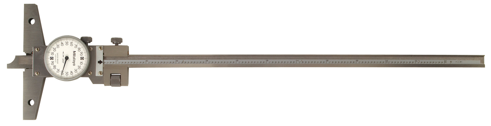 MITUTOYO 527-313-50 Dial Depth Gauge 0-12", With Fine adjustment
