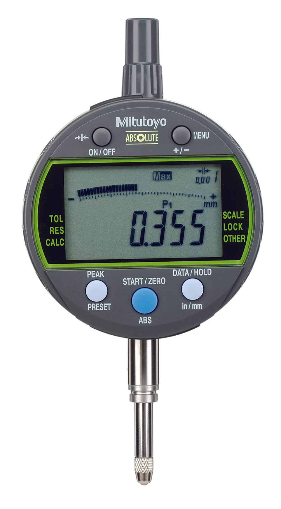 MITUTOYO 543-301B Digital Indicator Peak Hold ID-C Inch/Metric, 0,5", 0,00005", Flat Back