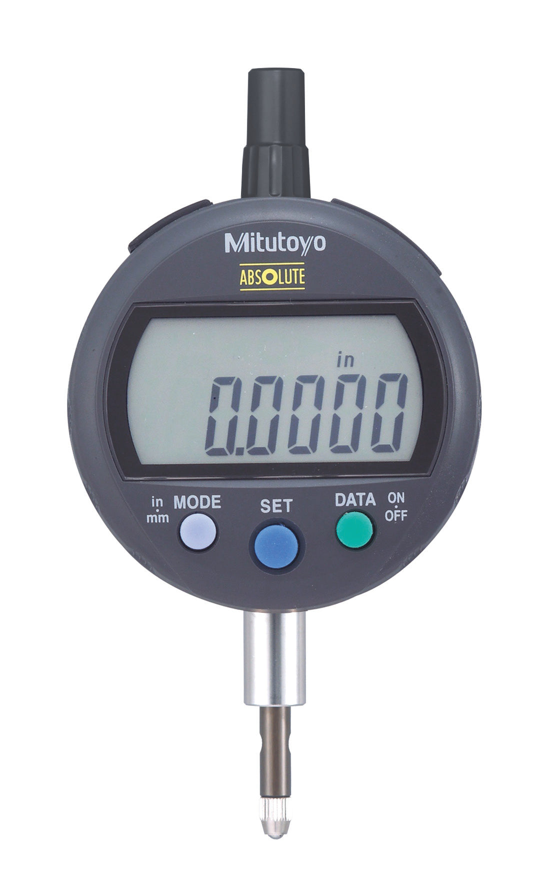 MITUTOYO 543-406 Digital Indicator, Low Force, ANSI/AGD Inch/Metric, 0,5", 0,0005", Lug Back