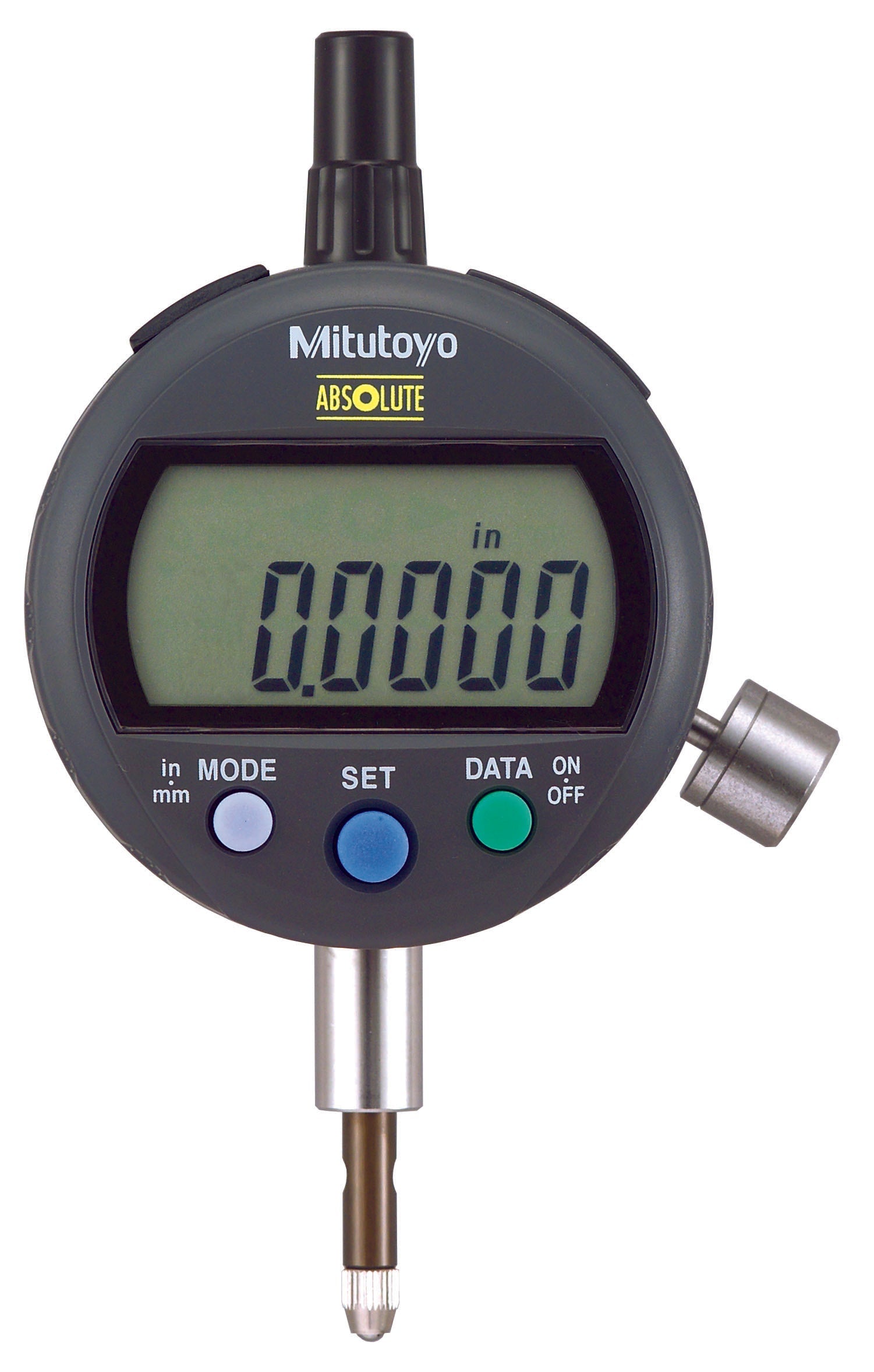 MITUTOYO 543-406B Digital Indicator, Low Force, ANSI/AGD Inch/Metric, 0,5", 0,0005", Flat Back