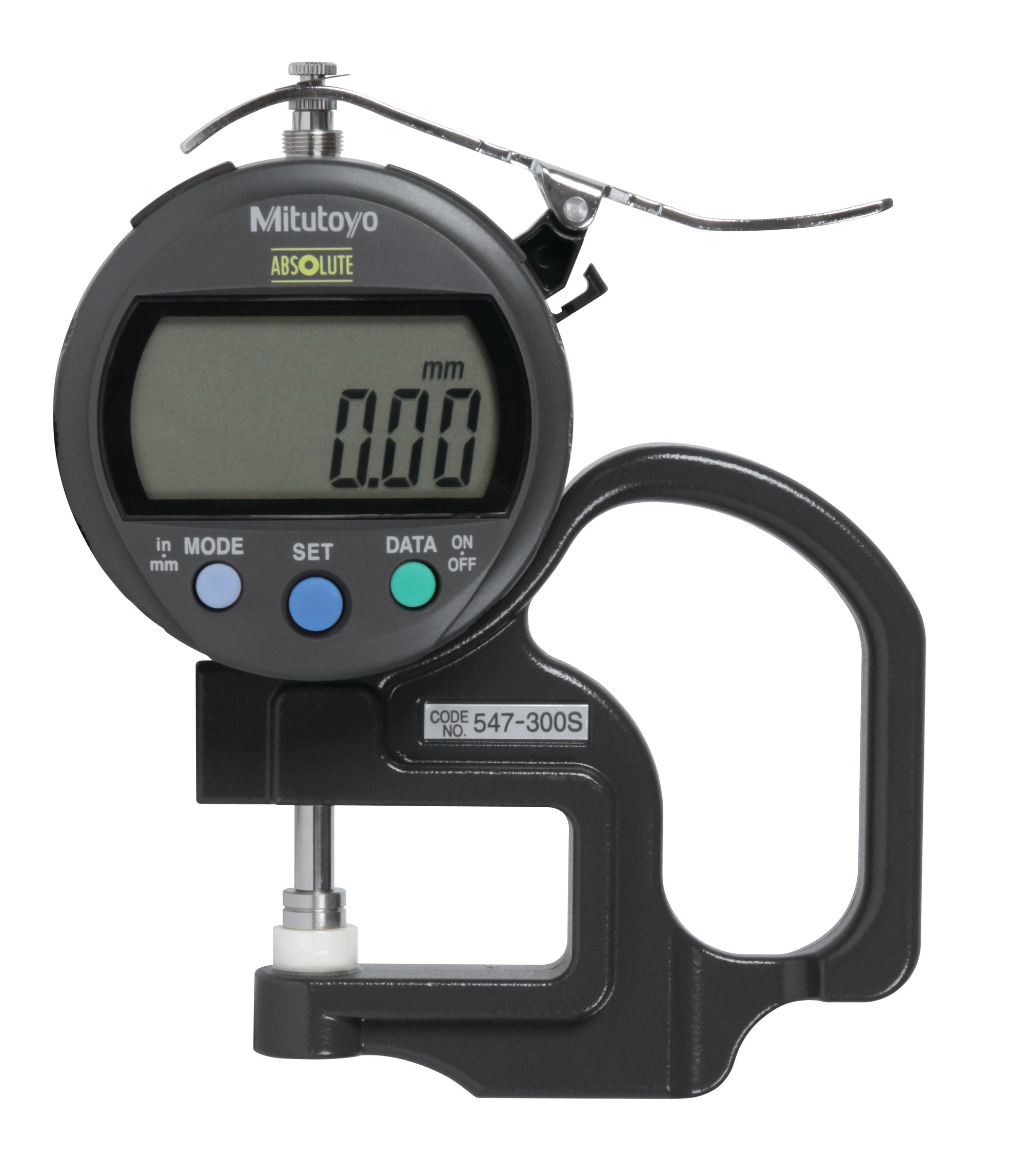 MITUTOYO 547-300S ABS Digital Thickness Gauge Inch/Metric, 0-0,4", 0,0005", Standard