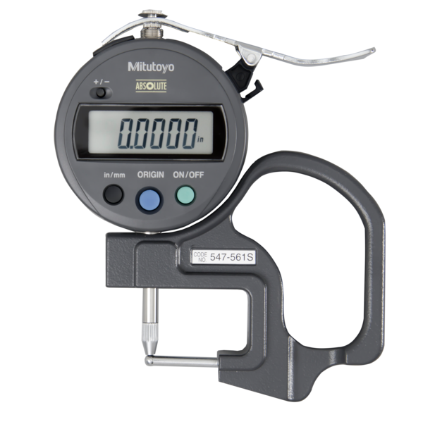 Mitutoyo -  547-561S ABS Digital Thickness Gauge with ID-S Inch/Metric, 0-0,47", 0,0005", Tube Thickness