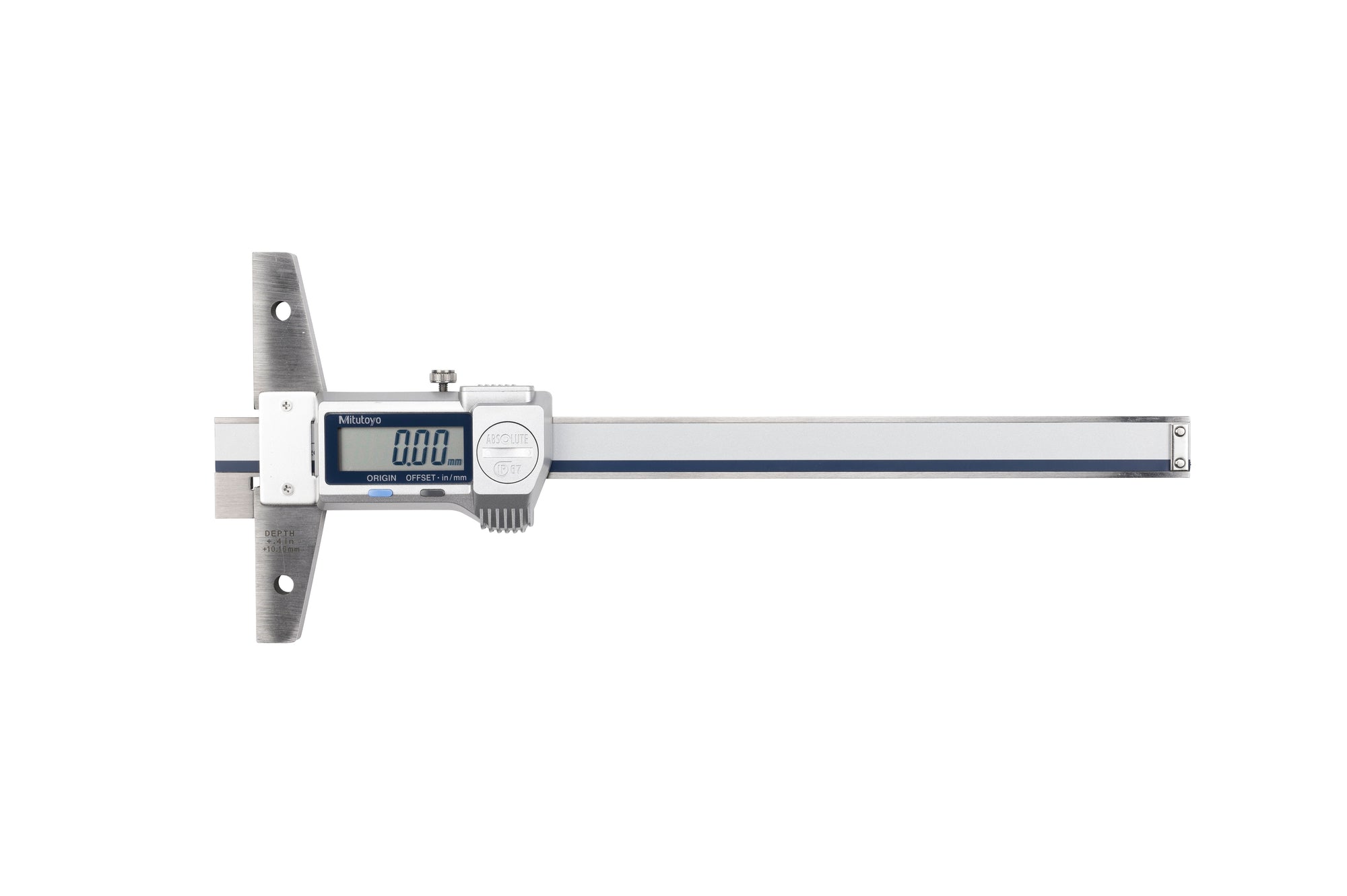 MITUTOYO 571-264-20 Digital ABS Depth Gauge IP67, Hook Type Inch/Metric, 0-6"/0-150mm