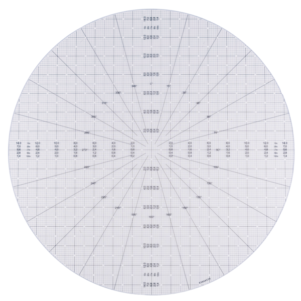 Mitutoyo - Grid and protractor chart ? 500 mm