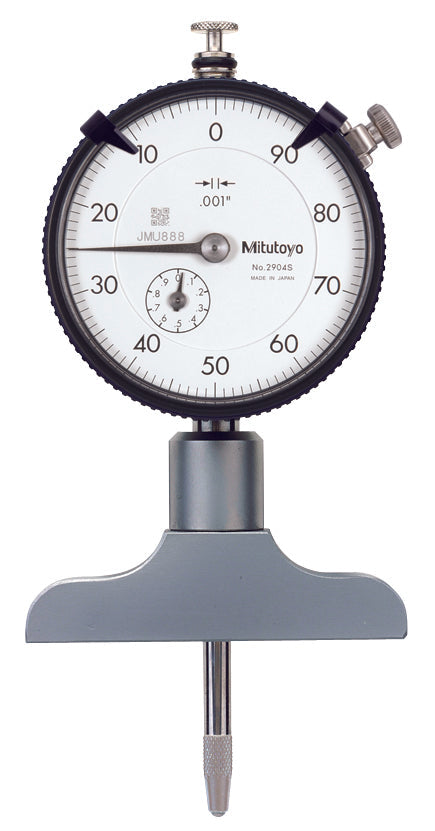 MITUTOYO 7217S Dial Indicator Depth Gauge 0-8", Ball Point Contact Element