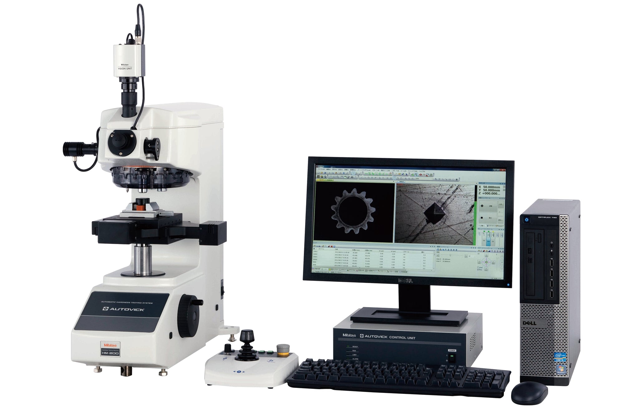 MITUTOYO 810-409D-CSET HM-220 C-Type set Automatic Micro Vickers hardness testing machine