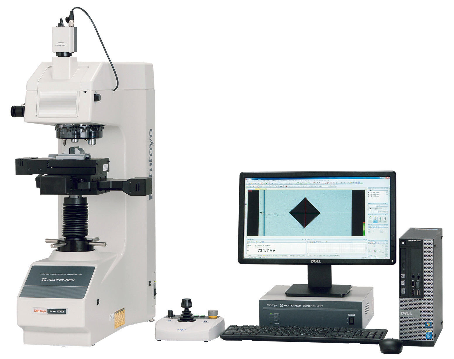 MITUTOYO 810-443D-DSET HV-110 D-Type set Fully automatic Vickers hardness testing machine