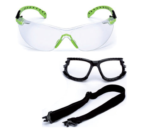 Szemüveg SOLUS 1000 Set átlátszó, zöld/fekete - 3M -