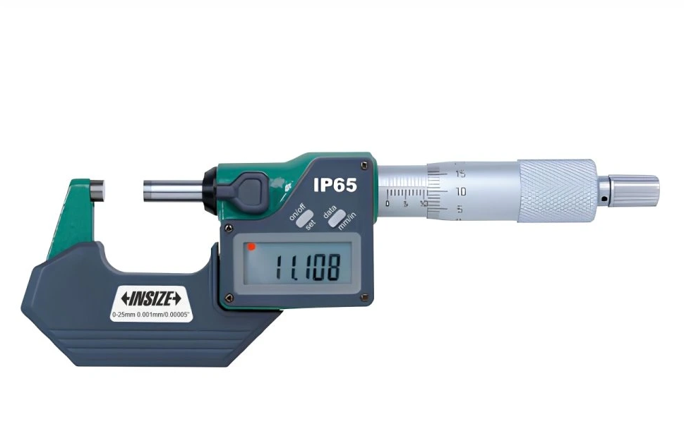 INSIZE 3101-125A 100-125mm/4-5" Digitális adatkimenetes IP65 vízálló külső mikrométer 100-125/0.001 mm