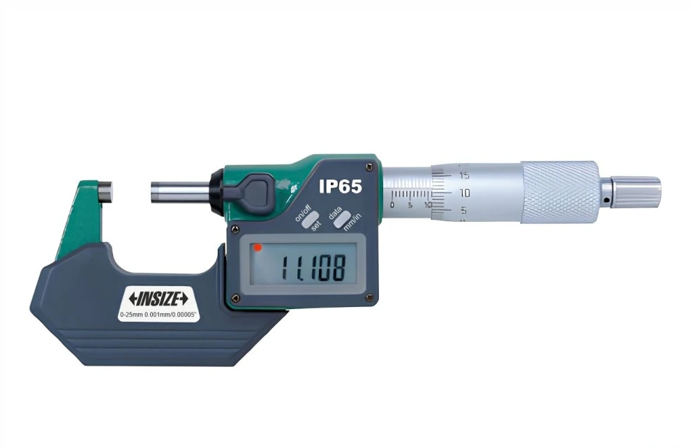 INSIZE 3101-150A 125-150mm/5-6" Digitális adatkimenetes IP65 vízálló külső mikrométer 125-150/0.001 mm
