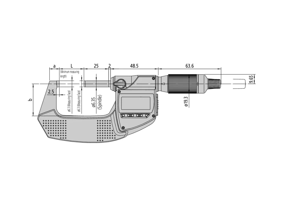 Mitutoyo - Digitális Mikrométer QuantuMike IP65 - 75-100 mm, kétirányú kimenettel