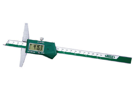 INSIZE 1143-200A 0-200mm/0-8" Digitális mélységmérő tű típusú véggel 0-200/0.01 mm