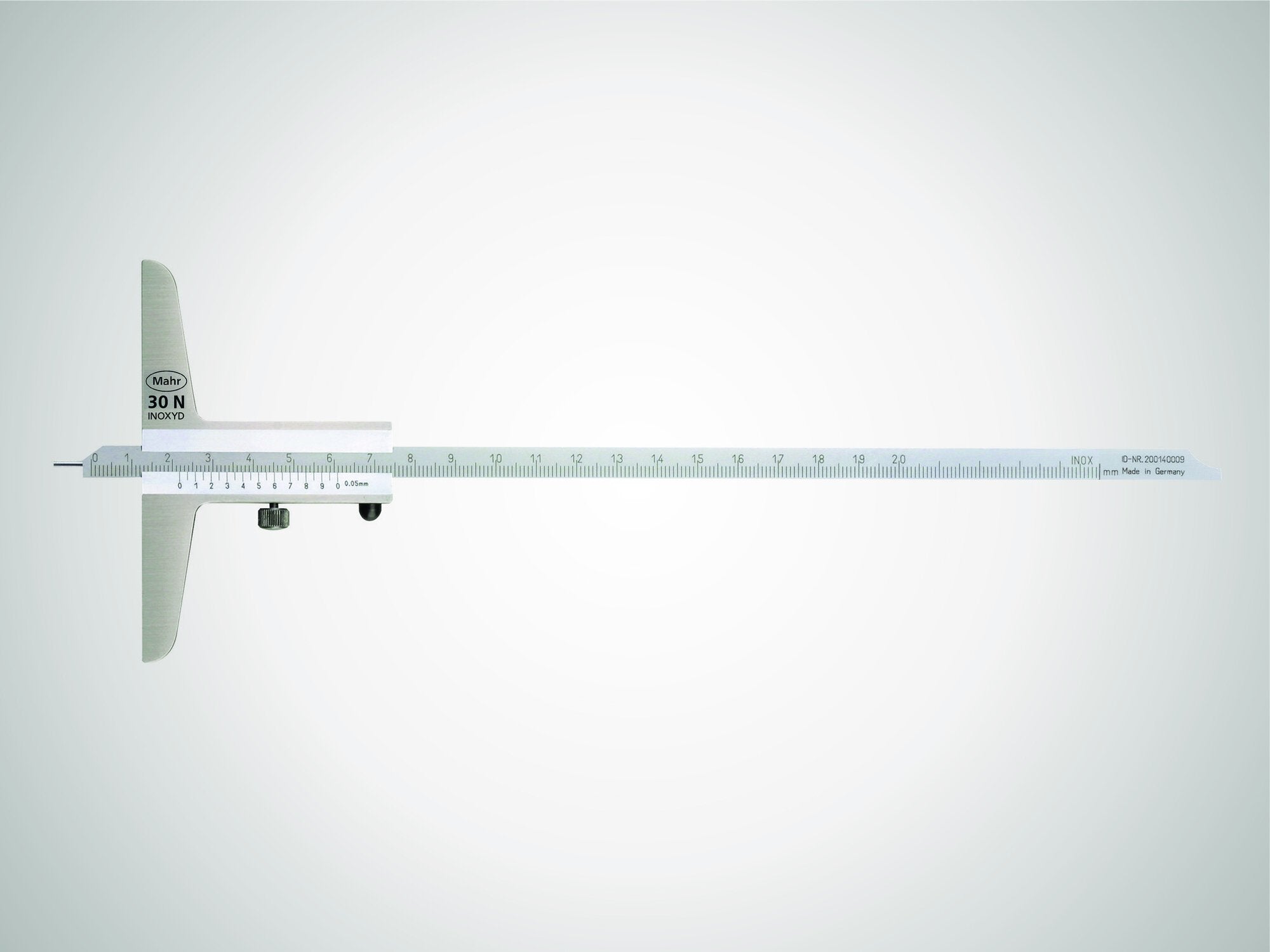 Mahr 30 N mélységmérő tolómérő, mérési tartomány, 80 m, és fadoboz