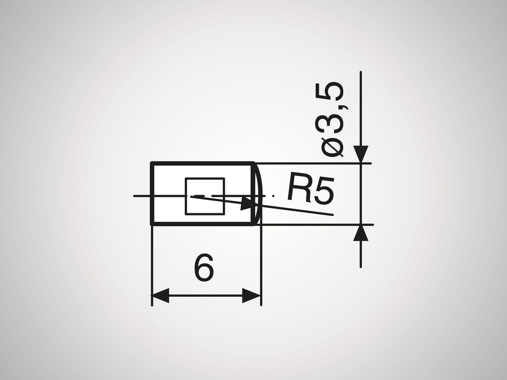 Mahr 16 Eei1 mérőbetét, D = 3,5 mm, belül