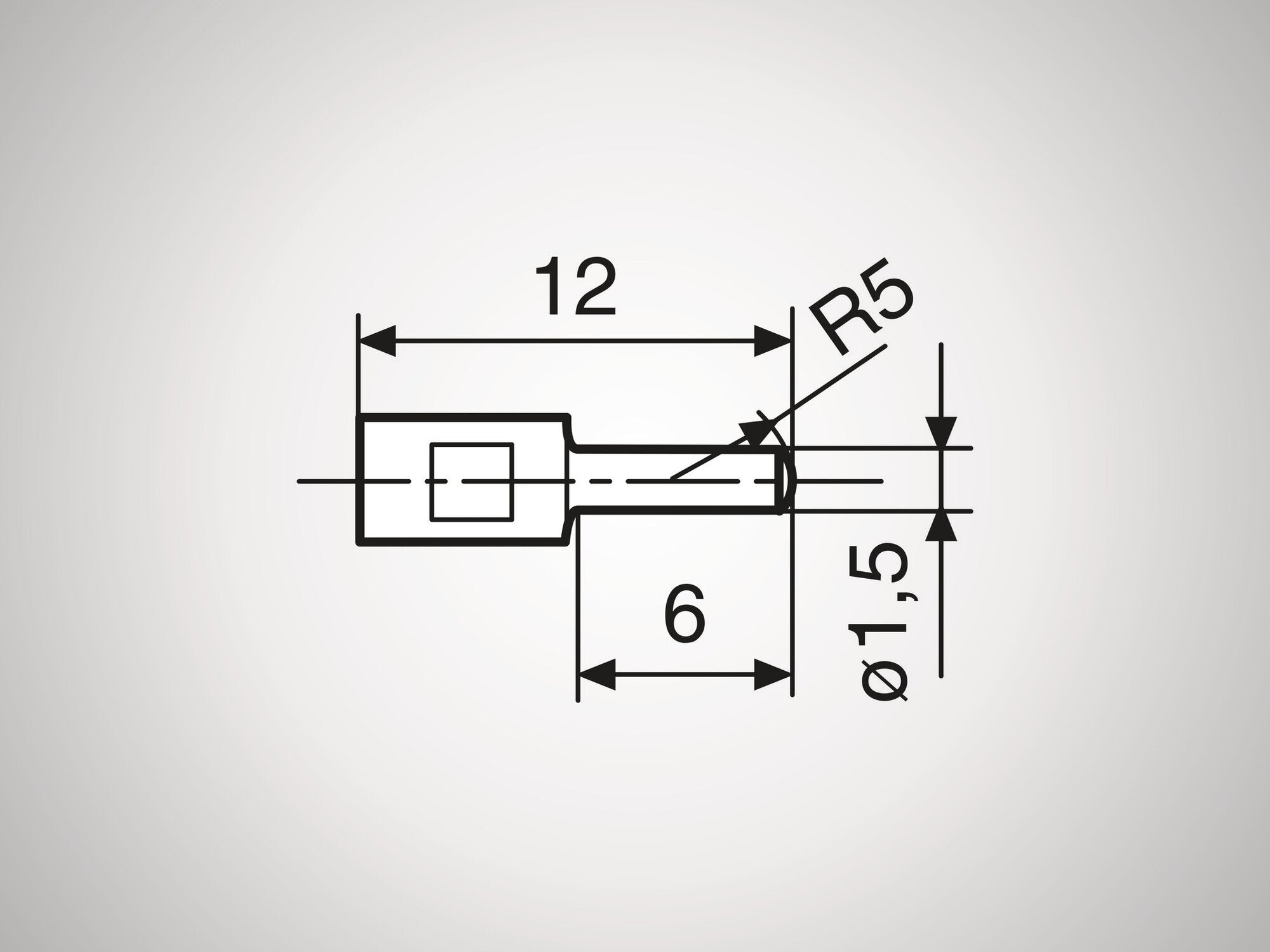 Mahr 16 Eei2 mérőbetét, D = 1,5 mm, belül