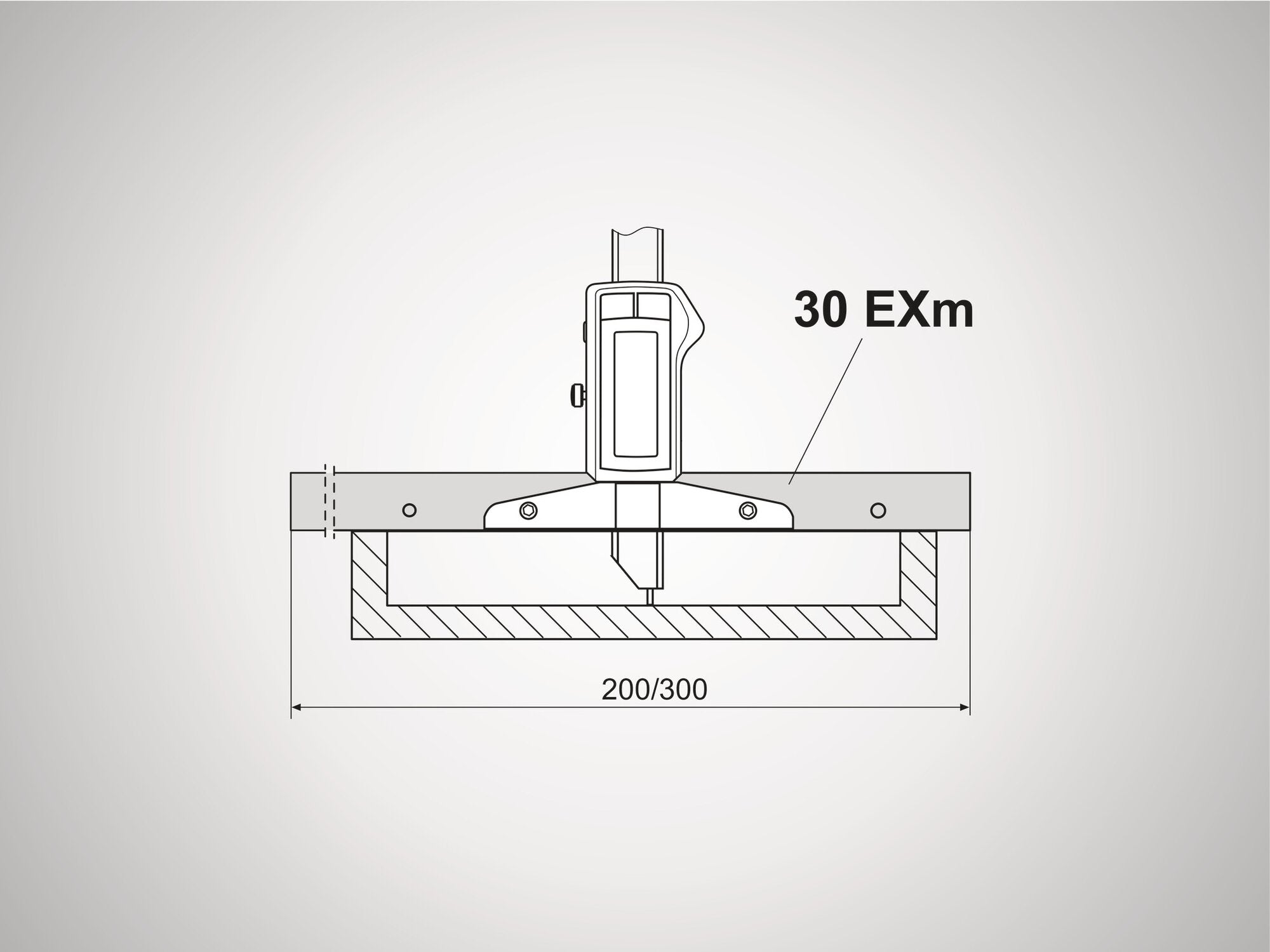 Mahr 30 EXm mérőhíd, 200 mm, hengeres fejű csavarokkal