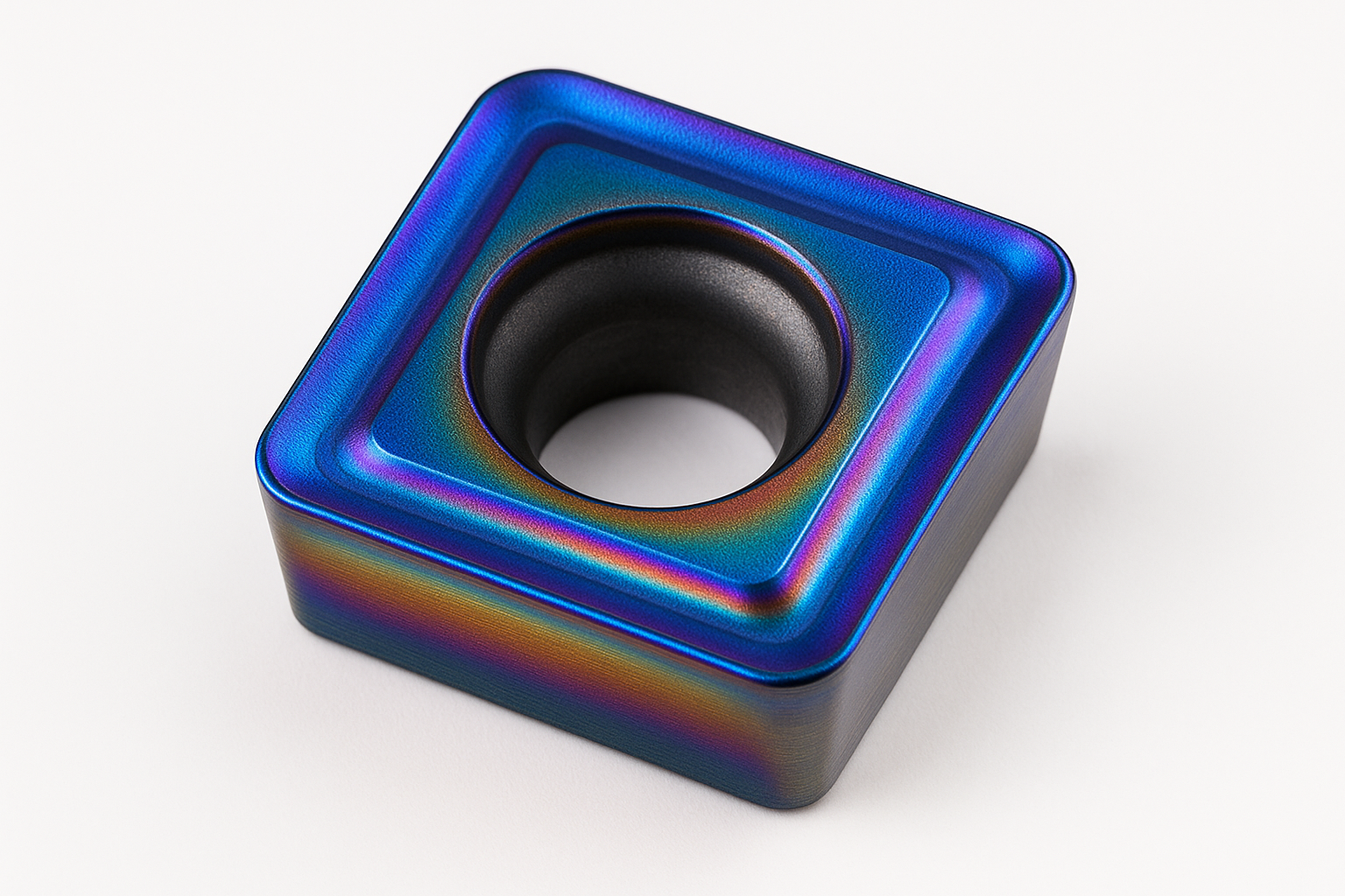 Colorful VHM cutting insert with spectrum reflections
