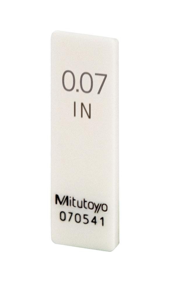 Mitutoyo - Gauge Block, Inch, Inspection Cert.