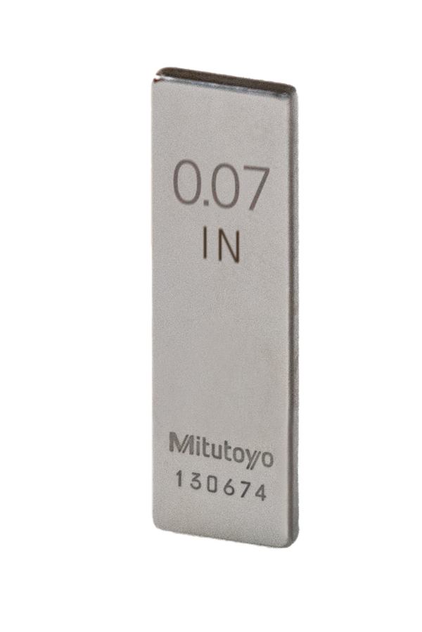 Mitutoyo - Gauge Block, Inch, Inspection Cert.