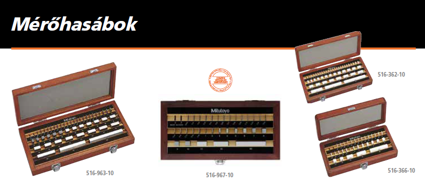 Mitutoyo Mérőhasáb Készlet 47db Kerámia 0. Osztály EN ISO 3650 (516-362-10)