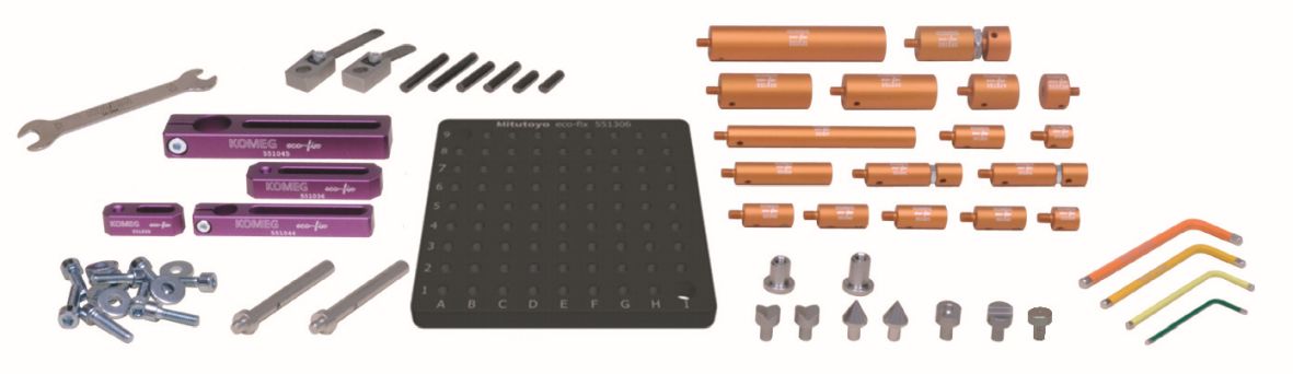 MITUTOYO K551231 eco-fix kit XXS, 61 pcs. CMM fixtures, eco-fix series