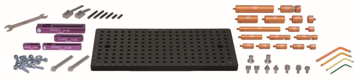 MITUTOYO K551235 eco-fix kit XS base plate, 61 pcs. CMM fixtures, eco-fix series