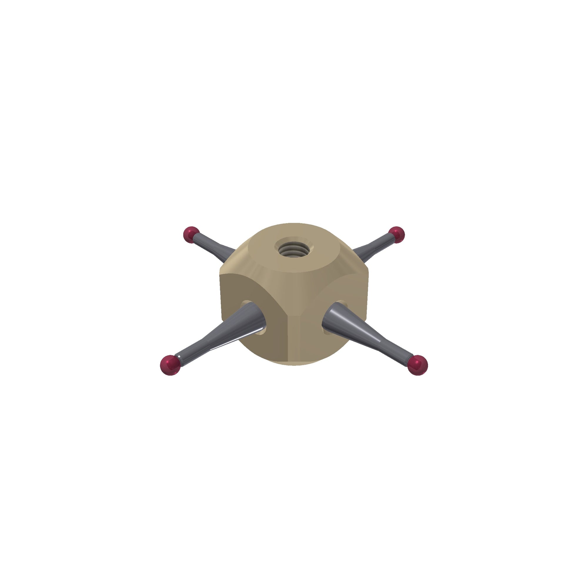 MITUTOYO K650111 4-way cube stylus M5 ruby ball ?2,5mm 04-M5-R2,5-L42,5-ML13,75-SWC01,8-Bti