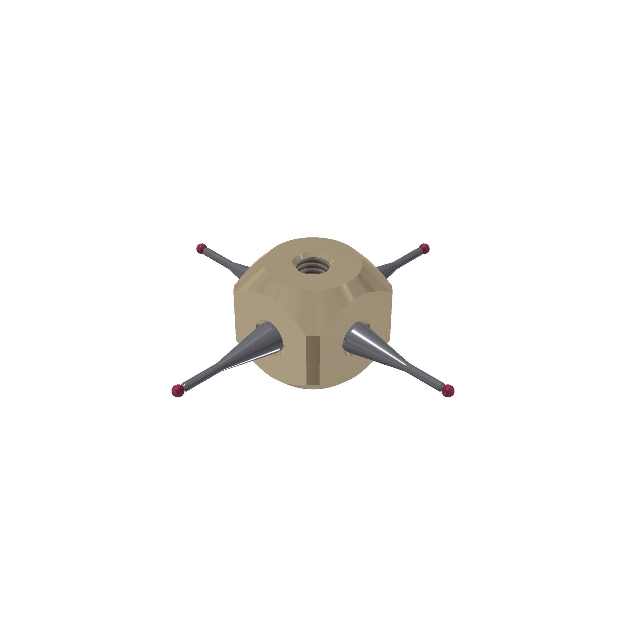 MITUTOYO K650113 4-way cube stylus M5 ruby ball ?1,5mm 04-M5-R1,5-L43,5-ML14,25-SWC1,1-BTi