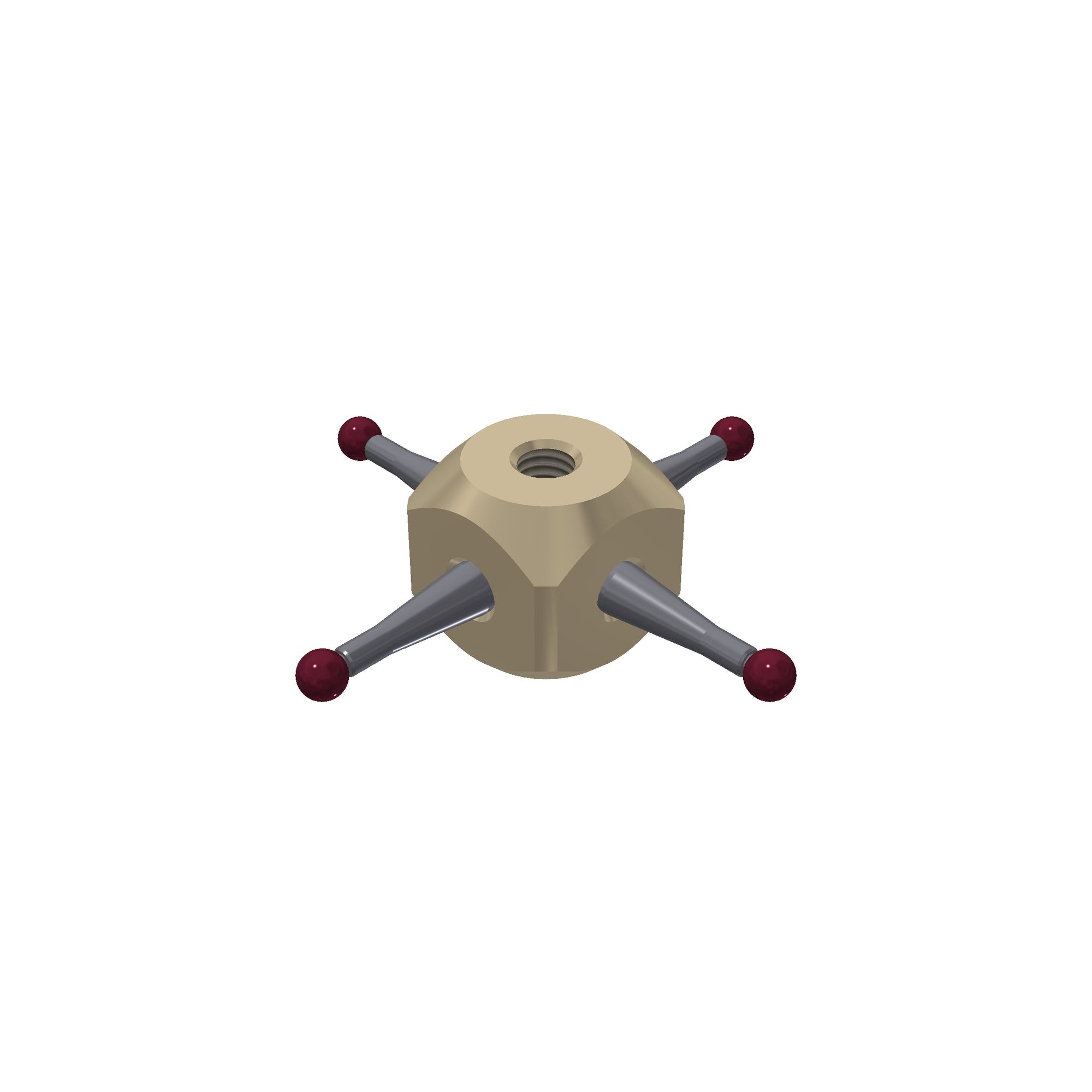 MITUTOYO K650555 4-way cube stylus M5 ruby ball ?3,5mm 04-M5-R3,5-L41,5-ML13,25-SWC2,2-Bti