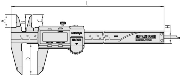 Mitutoyo - Digital ABS AOS Caliper